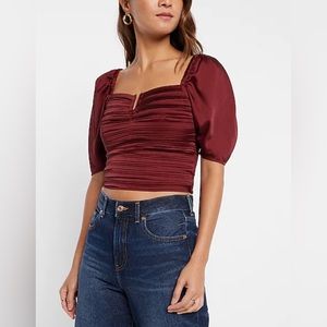 NWT Express Chic Cropped Satin Perfect Holiday Top!!!